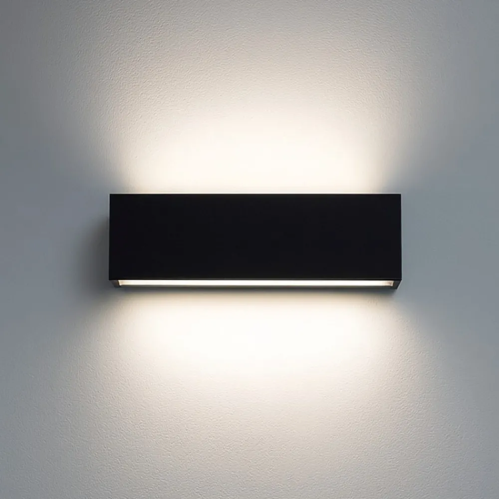 Applique Da Parete-Linea Light Applique bi emissione led 19w 3000k box w2 nero