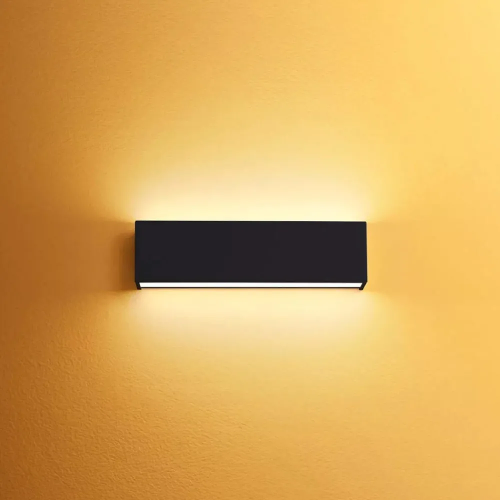 Applique Da Parete-Linea Light Applique bi emissione led 19w 3000k box w2 nero