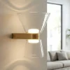 Applique Da Parete-Selezionato da Mazzolaluce Applique biemissione oro vetro trasparente stile contemporaneo