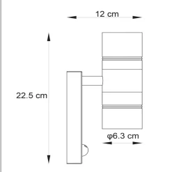 Applique Da Esterno-Selezionato da Mazzolaluce Applique biemissione per esterno con sensore movimento crepuscolare