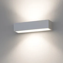 Applique Da Parete-Top Light Applique bios argento rettangolare led 3000k 4000k