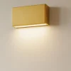 Applique Da Parete-Linea Light Applique box oro w1 mono emissione led 6w 2700k moderna