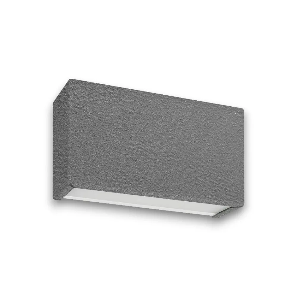 Applique Da Parete-Linea Light Applique box w1 mono emissione led 6w 2700k finitura cemento