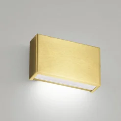 Applique Da Parete-Linea Light Applique box w1 oro mono emissione led 6w 3000k