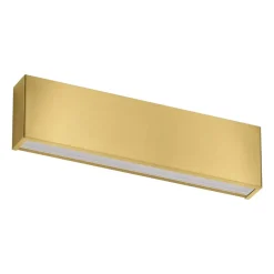 Applique Da Parete-Linea Light Applique box w1 ottone led 14w 3000k mono emissione