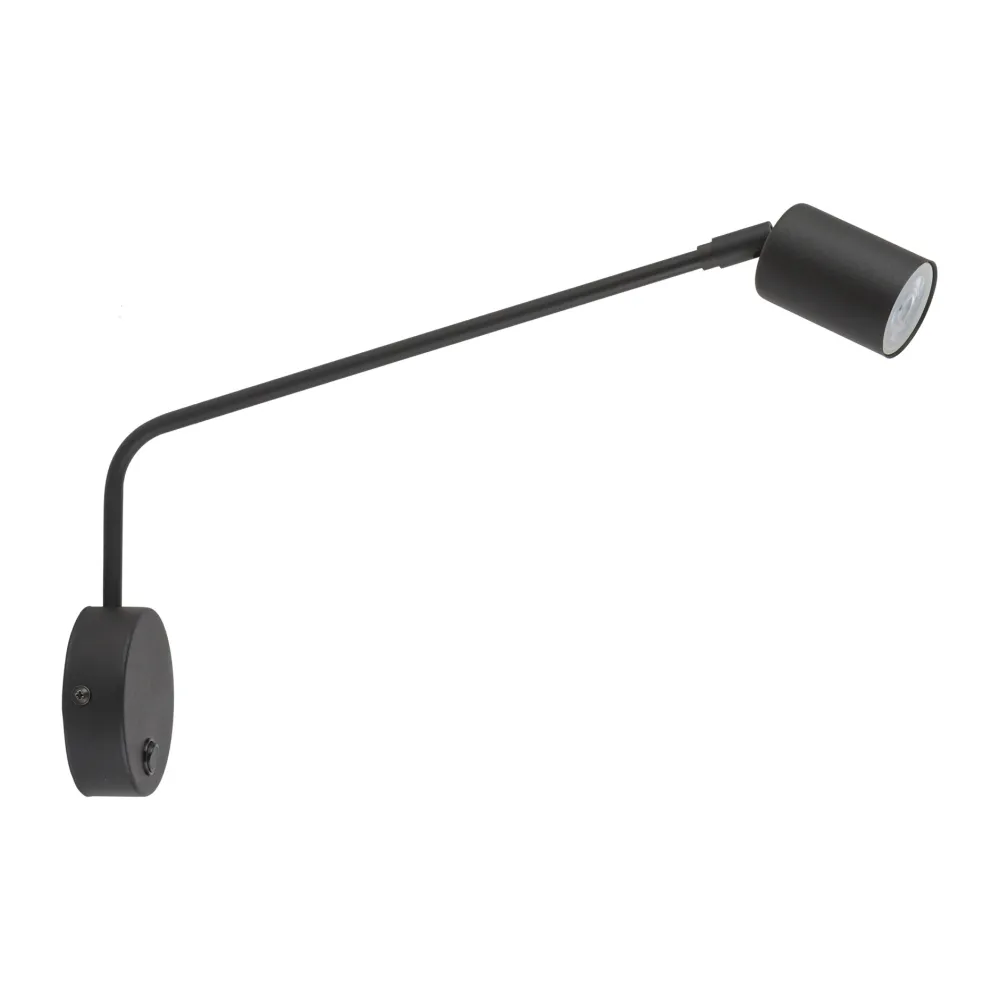 Applique Camera Da Letto-Selezionato da Mazzolaluce Applique braccio orientabile nero con interruttore per comodini camera da letto