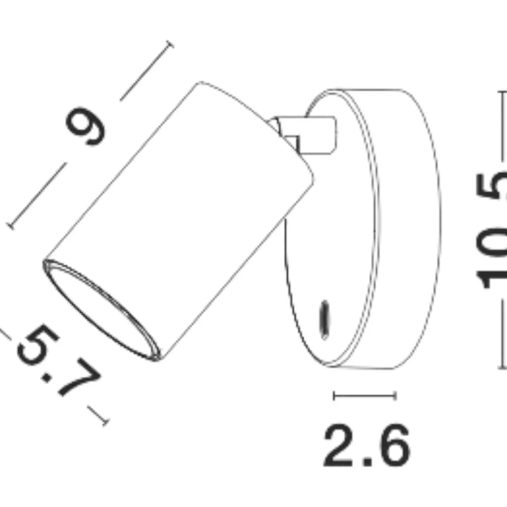 Applique Camera Da Letto-Selezionato da Mazzolaluce Applique camera da letto con interruttore bianco orientabile