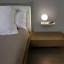 Applique Camera Da Letto-Selezionato da Mazzolaluce Applique camera da letto lato sinistro mensola presa usb caricatore wireless