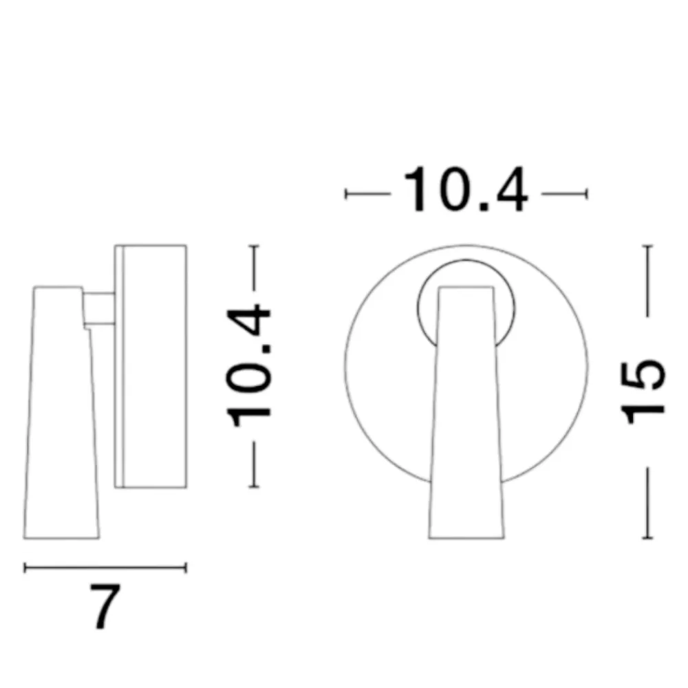 Applique Camera Da Letto-Selezionato da Mazzolaluce Applique camera da letto led 3000k orientabile bianco