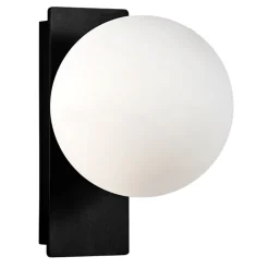 Applique Camera Da Letto-Selezionato da Mazzolaluce Applique camera da letto moderna 5w 3000k nero sfera vetro bianco