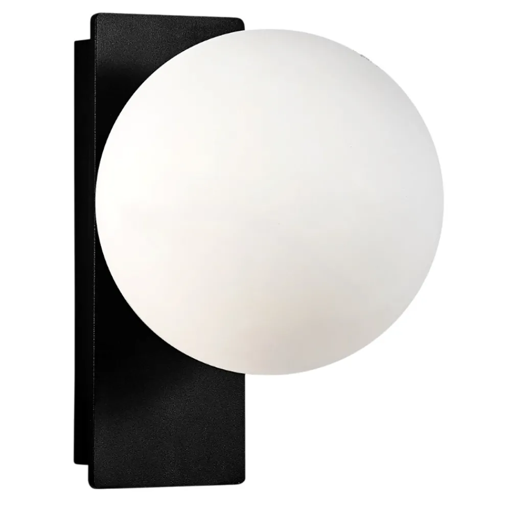 Applique Camera Da Letto-Selezionato da Mazzolaluce Applique camera da letto moderna 5w 3000k nero sfera vetro bianco