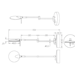 Applique Camera Da Letto-Selezionato da Mazzolaluce Applique camera da letto moderna orientabile led 3000k nero opaco