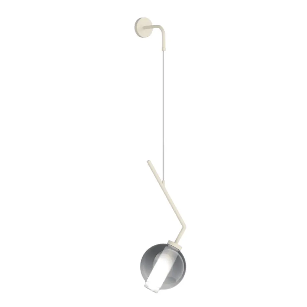 Applique Camera Da Letto-Top Light Applique camera da letto pendente sabbia vetro fume v line