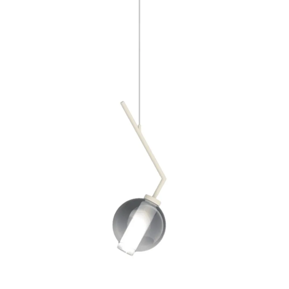Applique Camera Da Letto-Top Light Applique camera da letto pendente sabbia vetro fume v line