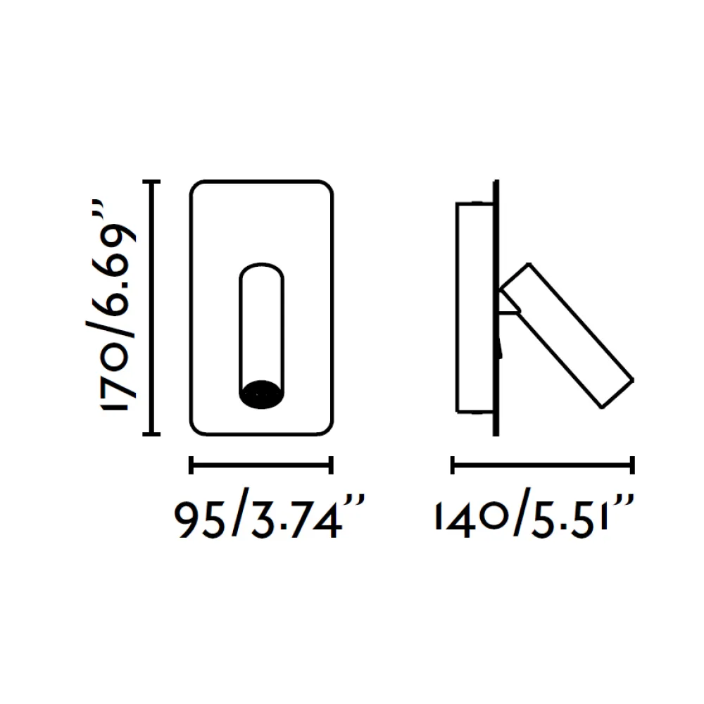 Applique Camera Da Letto-Selezionato da Mazzolaluce Applique camera da letto 3w 3000k orientabile grigio
