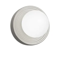 Applique Da Parete-Perenz Illuminazione Applique ceramica grigio lucido sfera di vetro perenz ceramic