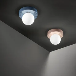 Applique Da Parete-Perenz Illuminazione Applique ceramica tortora lucido moderna ceramic
