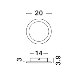 Applique Da Parete-Selezionato da Mazzolaluce Applique cerchio 20cm oro led 12w 3000k moderno