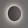 Applique Da Parete-Selezionato da Mazzolaluce Applique cerchio di ardesia antracite led 9w 3000k dimmerabile