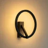 Applique Da Parete-Selezionato da Mazzolaluce Applique cerchio nero design moderna led 2700k-3000k-4000k