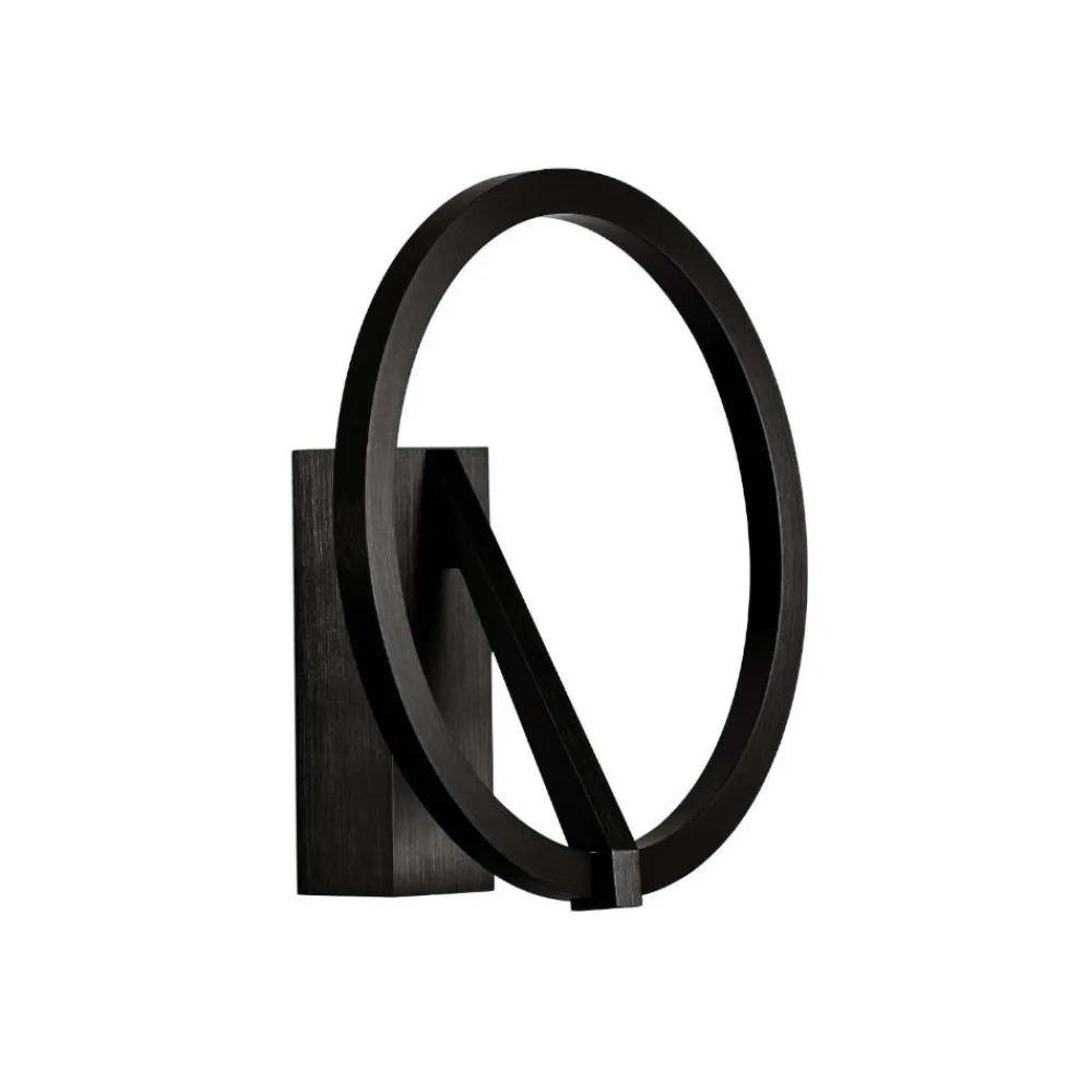 Applique Da Parete-Selezionato da Mazzolaluce Applique cerchio nero design moderna led 2700k-3000k-4000k