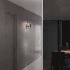 Applique Da Parete-Selezionato da Mazzolaluce Applique cerchio nickel design moderna led 10w 2700k-3000k-4000k