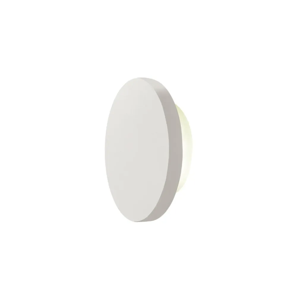 Applique Da Parete-Selezionato da Mazzolaluce Applique cerchio rotondo gesso bianco led 10w 3000k