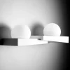 Applique Da Parete-Sforzin Illuminazione Applique cicladi sforzin in gesso bianco design moderna