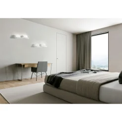 Applique Da Parete-Sforzin Illuminazione Applique cicladi sforzin in gesso bianco design moderna