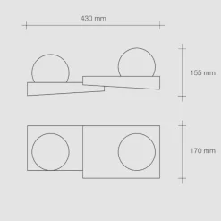 Applique Da Parete-Sforzin Illuminazione Applique cicladi sforzin in gesso bianco design moderna
