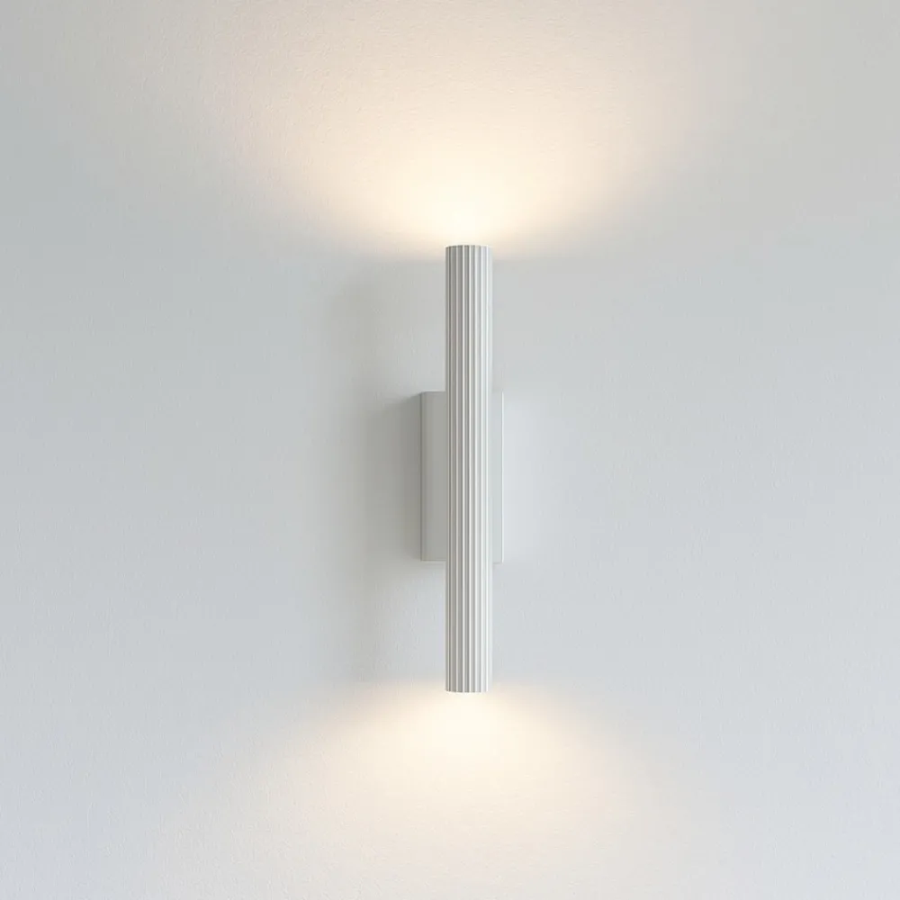 Applique Da Parete-Selezionato da Mazzolaluce Applique cilindro da parete rigato bianco led 11w 3000k