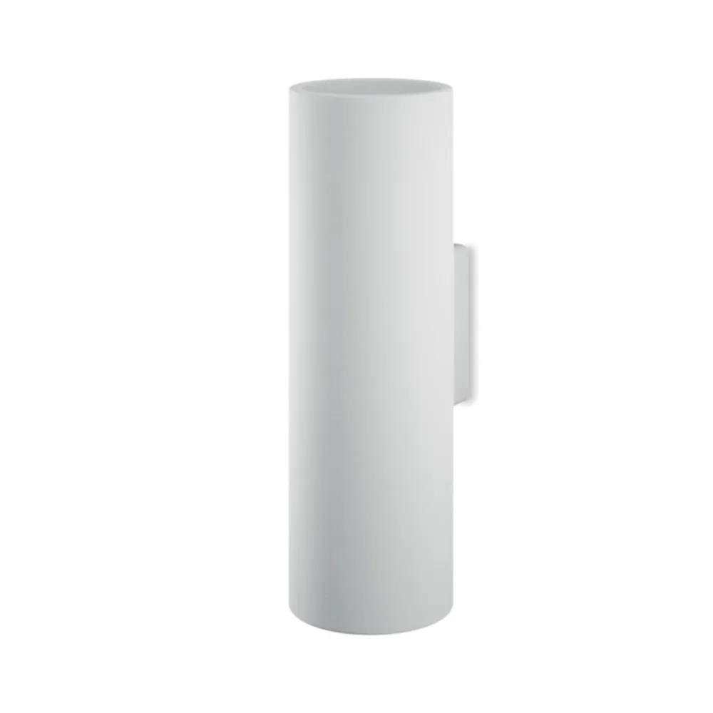 Applique Da Parete-Selezionato da Mazzolaluce Applique cilindro verticale bianco di gesso ceramica verniciabile