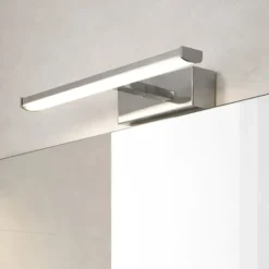 Applique Da Bagno-Fabas Luce Applique 30cm cromato per specchio da bagno led 6w 3000k