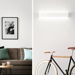Applique Da Parete-Perenz Illuminazione Applique 83cm led 30w 3000k bianca moderna wey perenz