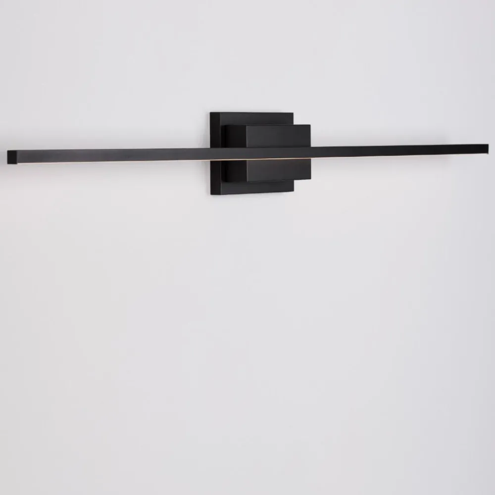 Applique Da Bagno-Selezionato da Mazzolaluce Applique 90 cm per specchio da bagno nero