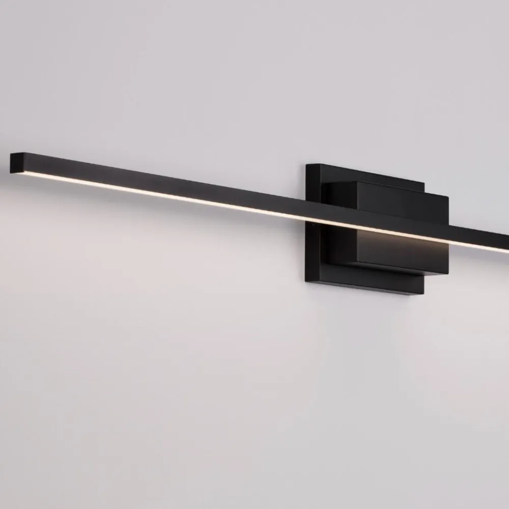 Applique Da Bagno-Selezionato da Mazzolaluce Applique 90 cm per specchio da bagno nero