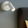 Applique Camera Da Letto-Ideal Lux Applique comodino camera da letto bean ap round led 3w 3000k bianco orientabile