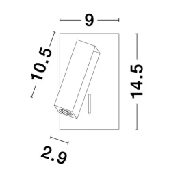 Applique Camera Da Letto-Selezionato da Mazzolaluce Applique comodino camera da letto bianca led 3000k orientabile