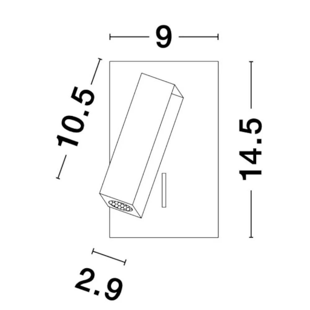 Applique Camera Da Letto-Selezionato da Mazzolaluce Applique comodino camera da letto bianca led 3000k orientabile