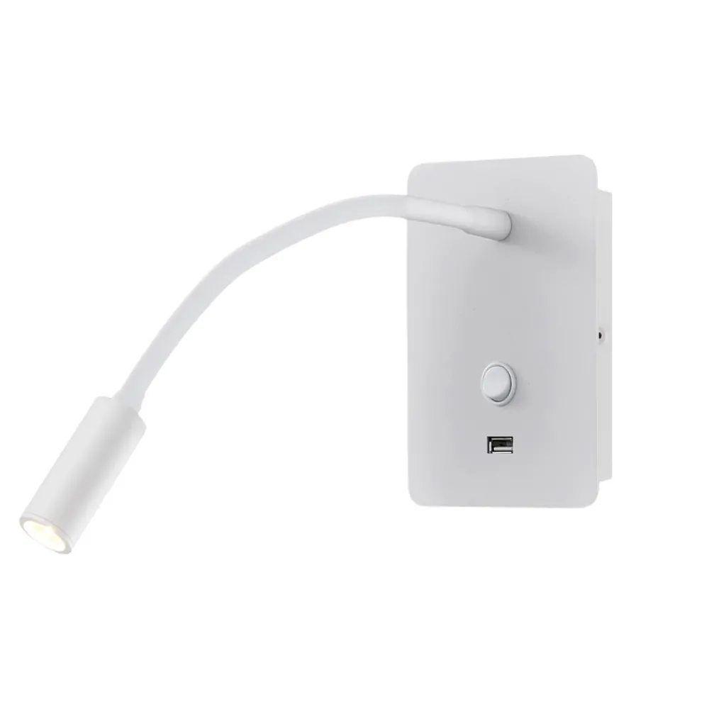 Applique Camera Da Letto-Selezionato da Mazzolaluce Applique comodino per camera da letto led 3w 3000k bianco presa usb