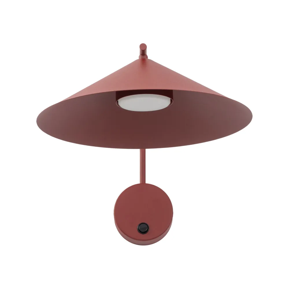 Applique Da Parete-Selezionato da Mazzolaluce Applique con braccio lungo orientabile rosso per illuminazione tavolo