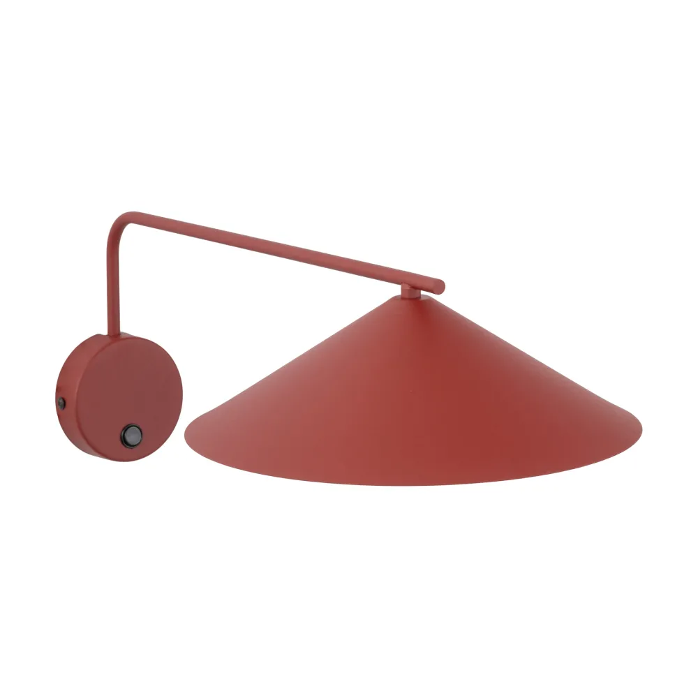 Applique Da Parete-Selezionato da Mazzolaluce Applique con braccio lungo orientabile rosso per illuminazione tavolo