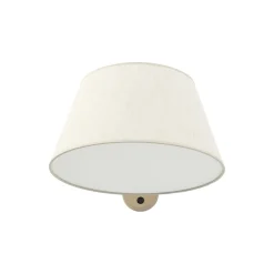 Applique Camera Da Letto-Selezionato da Mazzolaluce Applique con braccio orientabile beige in tessuto per comodino camera da letto