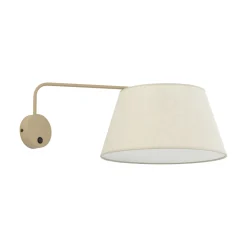 Applique Camera Da Letto-Selezionato da Mazzolaluce Applique con braccio orientabile beige in tessuto per comodino camera da letto