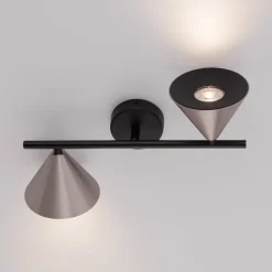 Applique Da Parete-Selezionato da Mazzolaluce Applique con faretti 2 luci paralumi a cono