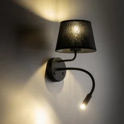 Applique Camera Da Letto-Selezionato da Mazzolaluce Applique con interruttore doppia luce presa usb nero da comodino per camera da letto