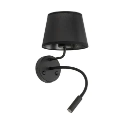 Applique Camera Da Letto-Selezionato da Mazzolaluce Applique con interruttore doppia luce presa usb nero da comodino per camera da letto
