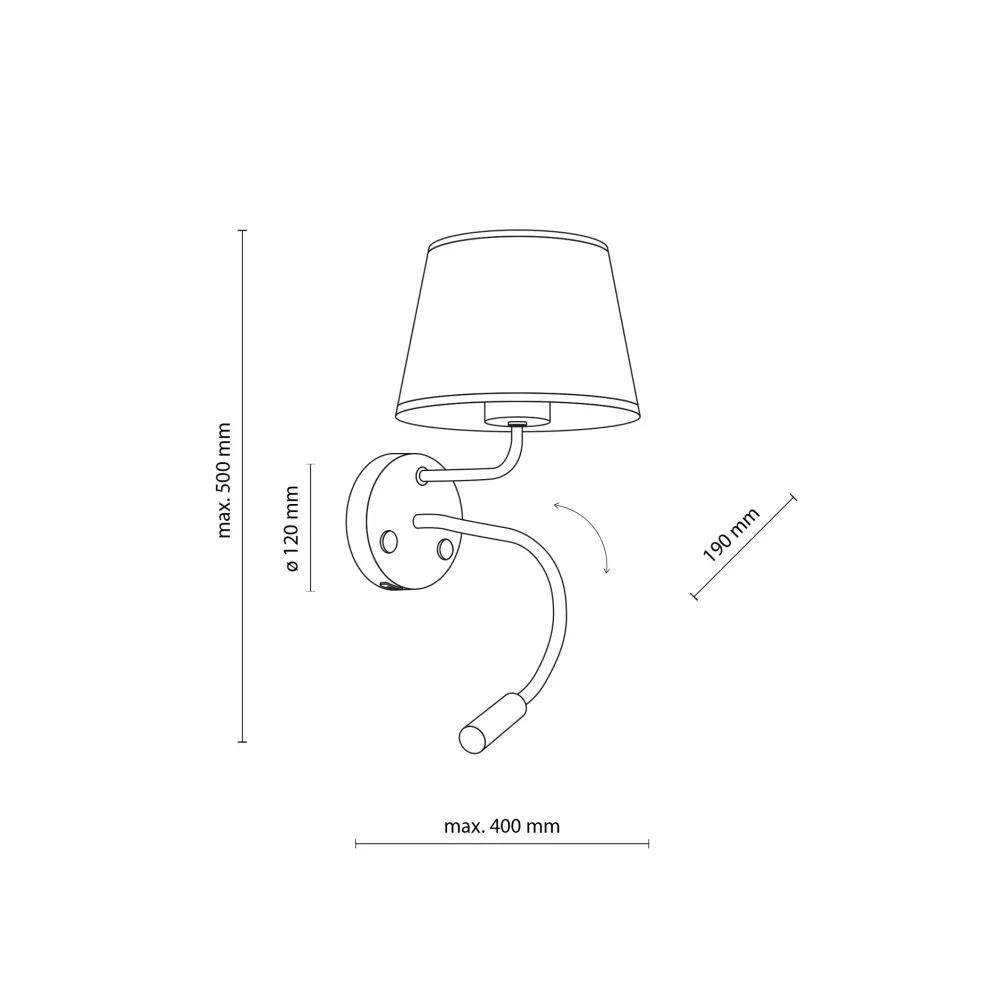 Applique Camera Da Letto-Selezionato da Mazzolaluce Applique con interruttore doppia luce presa usb nero da comodino per camera da letto