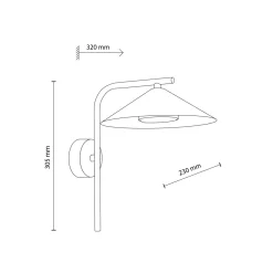Applique Da Parete-Selezionato da Mazzolaluce Applique cono marrone da parete gx53
