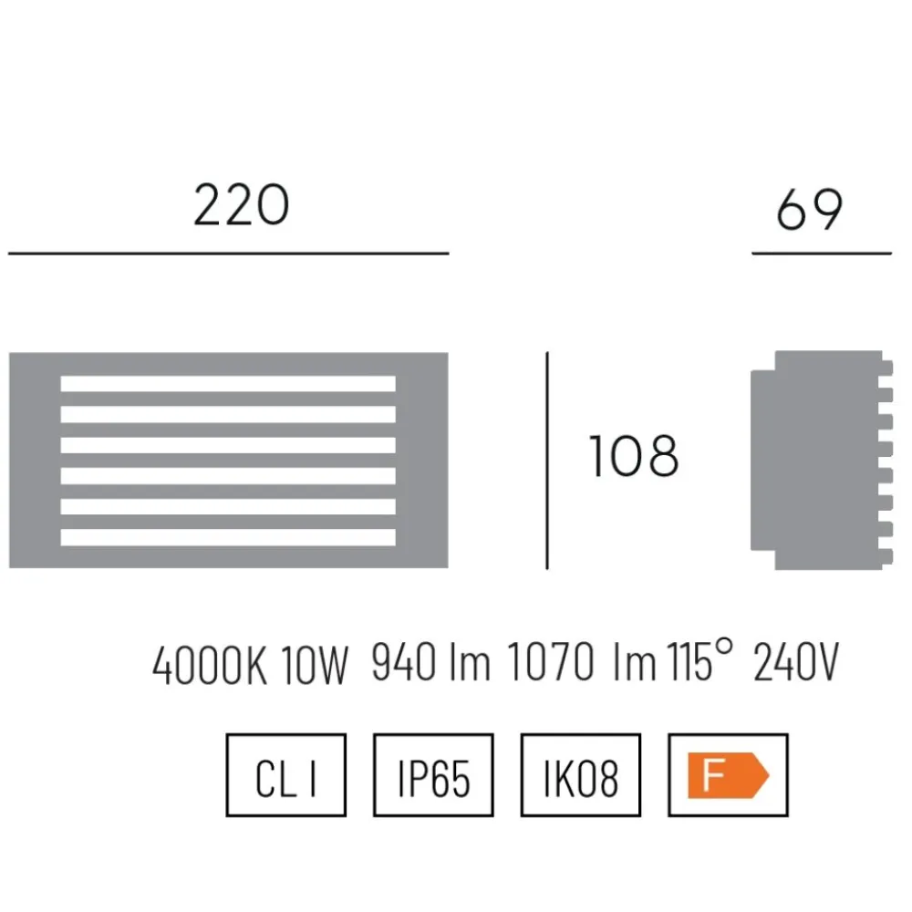 Applique Da Esterno-Selezionato da Mazzolaluce Applique corten per esterno moderna led 10w 4000k